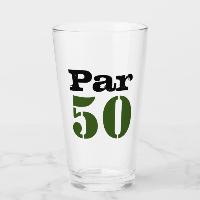 Golf Par 50-årsdagen med nummer för golfgolf Glaskopp (Framsida)