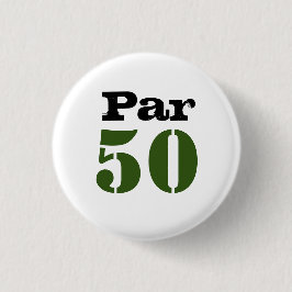 Golf Par 50-årsdagen med nummer för golfgolf Knapp