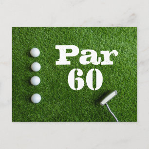 Golf Par 60:e årsåldern - 60 år - golffödelsedag Vykort
