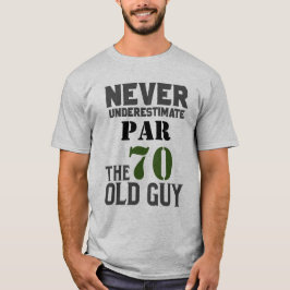 Golf Par 70 för golfer 70:e födelsedagen underskat T Shirt