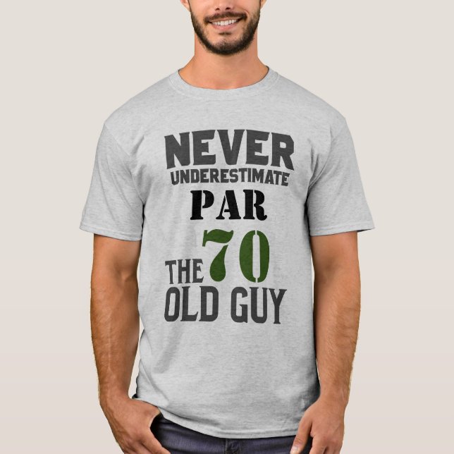 Golf Par 70 för golfer 70:e födelsedagen underskat T Shirt (Framsida)