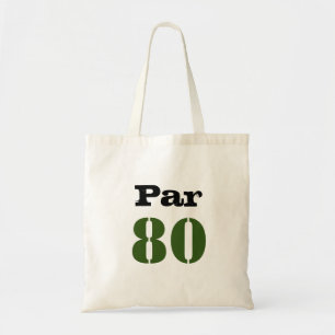 Golf Par 80-årsdag med nummer Tygkasse