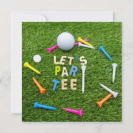 Golf Par-party med golf boll färgade plåtar