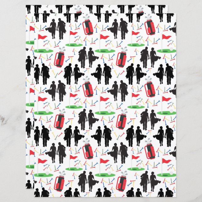 Golf Par-skrapbok Papper (Fram/baksida)