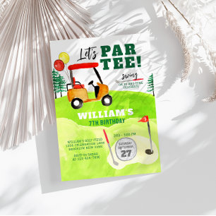 Golf Par Swing by Boy Barns födelsedag Inbjudningar