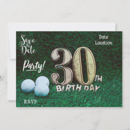 Golf Par T party 30års födelsedag till golfer Inbjudningar