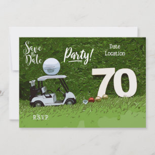 Golf Par T party 70:e födelsedagen till golfer Inbjudningar