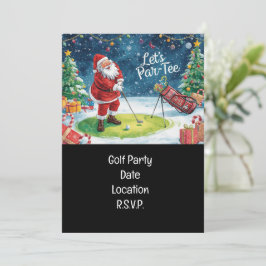 Golf Par T party Jultomten jultorg Inbjudningar