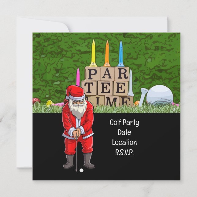 Golf Par T party Jultomten jultorg Spara Datumet (Framsida)