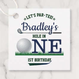 Golf PAR-TEE 1:a födelsedagen Gåvor Etiketter
