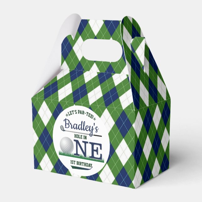 Golf PAR-TEE 1:a födelsedagen Presentaskar (Framsidan Sidan)