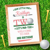 Golf PAR-TEE 2:a födelsedag Välkommen
