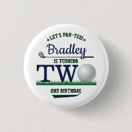 Golf PAR-TEE 2:a födelsedagen Knapp