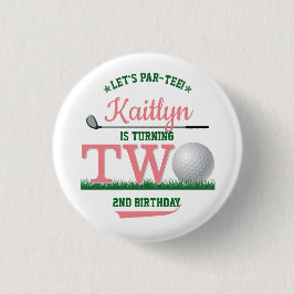 Golf PAR-TEE 2:a födelsedagen Knapp