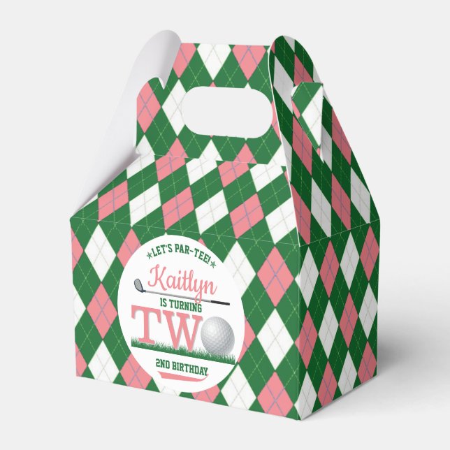 Golf PAR-TEE 2:a födelsedagen Presentaskar (Framsidan Sidan)