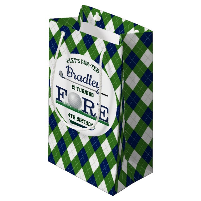 Golf PAR-TEE 4e födelsedagen (Framsidan Vinklad)