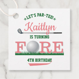 Golf PAR-TEE 4e födelsedagen Gåvor Etiketter