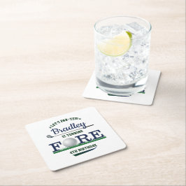 Golf PAR-TEE 4e födelsedagen Underlägg Papper Kvadrat