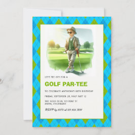 Golf Par-Tee Barn Golf Tema Födelsedagsfest Inbjudningar