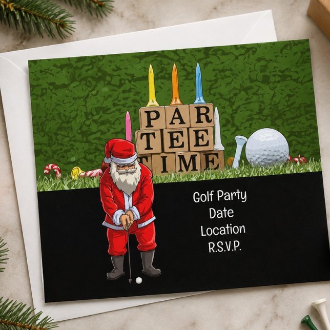 Golf Par tee-fest med Tomte jul Squad  Spara Datumet (Skapare uppladdad)