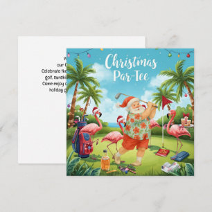 Golf Par tee-fest Santa Claus jul Flamingo Spara Datumet