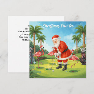 Golf Par tee-fest Santa Claus jul Flamingo Spara Datumet