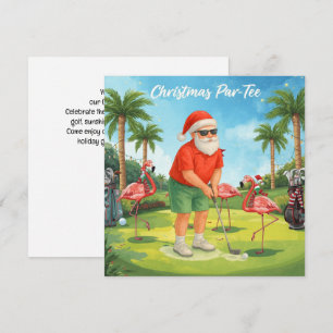 Golf Par tee-fest Santa Claus jul Flamingo Spara Datumet