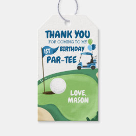 Golf Par-Tee Hål Golfing Boy Birthday Tack Presentetikett