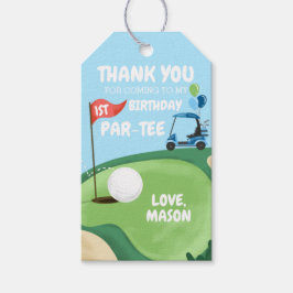 Golf Par-Tee Hål Golfing Boy Birthday Tack Presentetikett