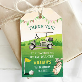 Golf Par-Tee Hål i en pojkfödelsedag Presentetikett