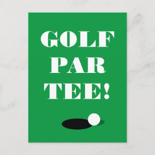 Golf Par Tee-vykortsmall för klubb party Helg Vykort