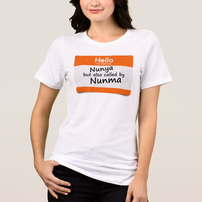Golf Parking Protocol My Name's Nunya & Nunma T Shirt (Framsida)