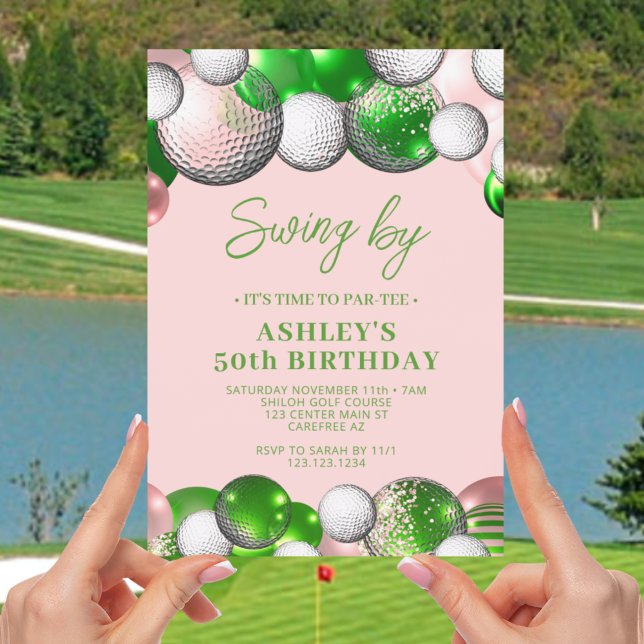 Golf Partee by Birthday Inbjudningar (Skapare uppladdad)