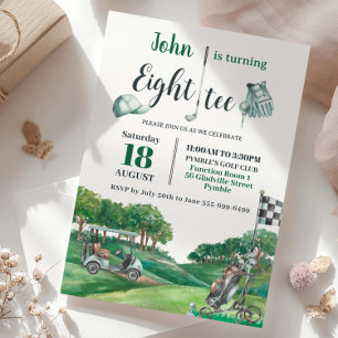 Golf Party 80:e födelsedagen efter åttio Inbjudningar