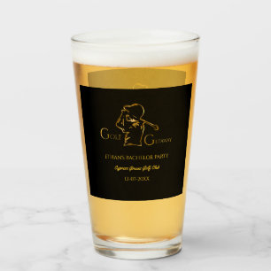 Golf Party - Bachelor Party Golfers Luxury Guld Glaskopp