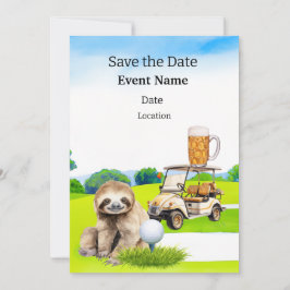 Golf Party födelsedag Spara datumet för golfer Inbjudningar