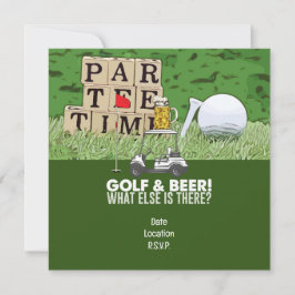 Golf Party Golf och Beer Funny Sayed for golfer Inbjudningar