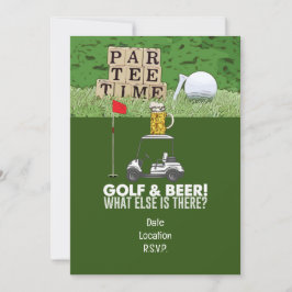 Golf Party Golf och Beer Funny Sayed for golfer Inbjudningar