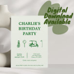 golf party inbjudningar<br><div class="desc">Täck upp för underbar tid med den här snyggten perfekten "Golfpartinbjudan" för att ange tonen för en roligt dag på grönten! Med klassiska golfmotiv som lush-farleder, golf-klubbar och boll sitta på en garanti är denna inbjudan perfekt för alla golftemerade firande - oavsett om det är en födelsedag, pension party eller...</div>