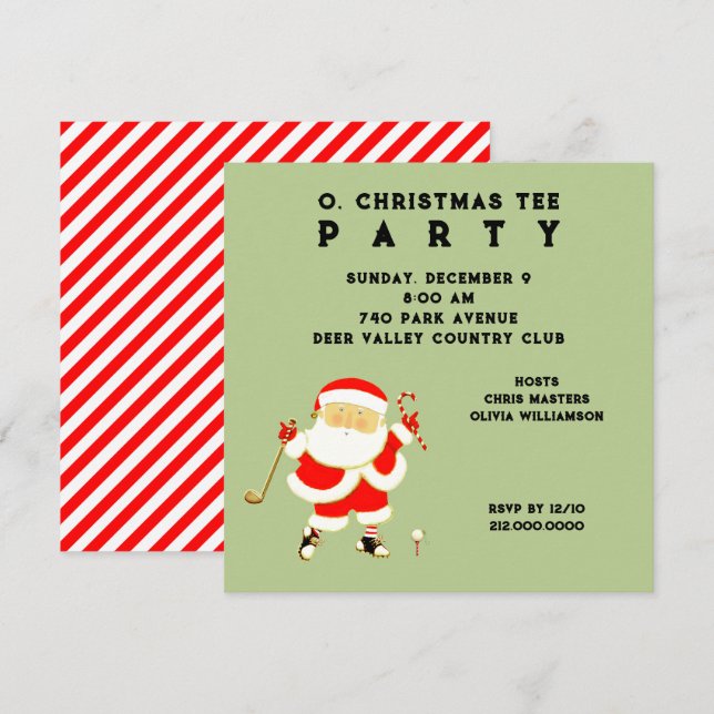 Golf Party-inbjudningar Inbjudningar (Fram/baksida)