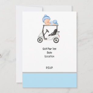 Golf party sparar datumet i Babykläder BOY Inbjudningar