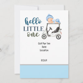 Golf party sparar datumet i Babykläder BOY Inbjudningar