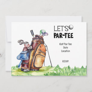 Golf party sparar datuminbjudan för golfer inbjudningar