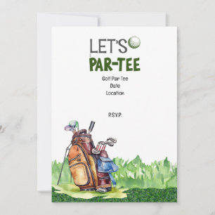 Golf party sparar datuminbjudan för golfer inbjudningar