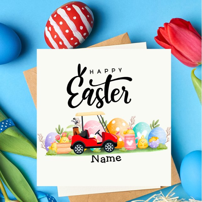 Golf Påsk Helgdag för golfer Helg Vykort (Skapare uppladdad)