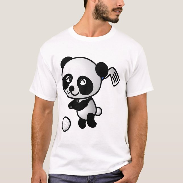 Golf Pay Panda T Shirt (Framsida)