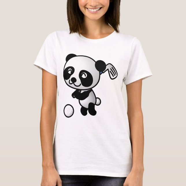 Golf Pay Panda T Shirt (Framsida)