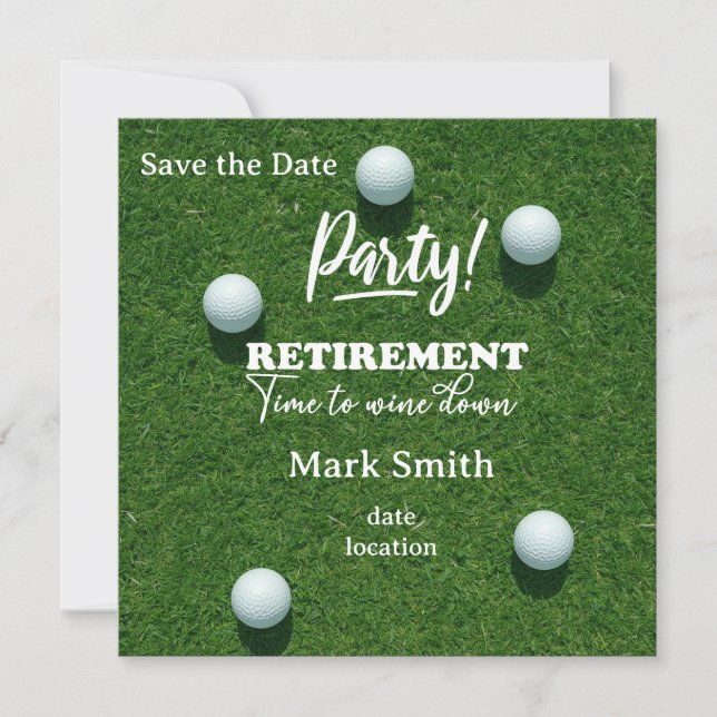 Golf pension för golfare  spara datumet (Framsida)