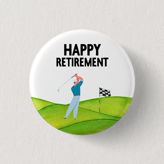Golf pension för golfer knapp (Framsida)