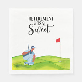 Golf pension för golfer pappersservett